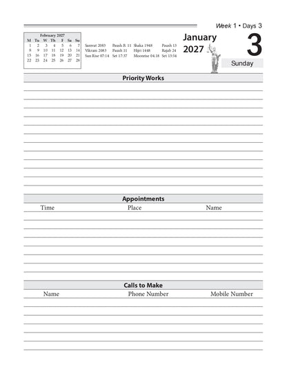 Black Legal Ready Referencer Year Book 2027 Diary by ink99 Publishing for advocates and law students in India