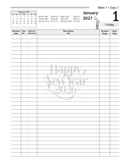 Blue Legal Ready Referencer Year Book 2027 Diary by ink99 Publishing for advocates and law students in India