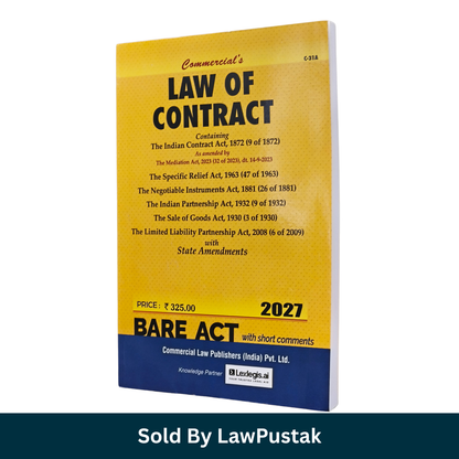 Commercials Law of Contract Bare Act 2027 Edition