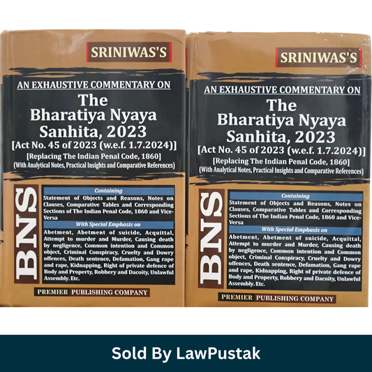 Sriniwas's An Exhaustive Commentary on The Bharatiya Nyaya Sanhita 2023 BNS Set of 2 Volumes Premier Publishing Company 2026 Edition