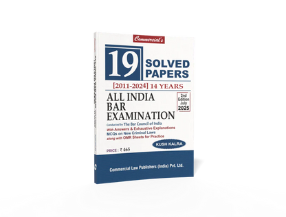EXCLUSIVE COMBO - One stop Solution to AIBE XX (25 Bare Acts + Solved papers+ MCQs) | Commercial Law Publishers (India) Pvt. Ltd.