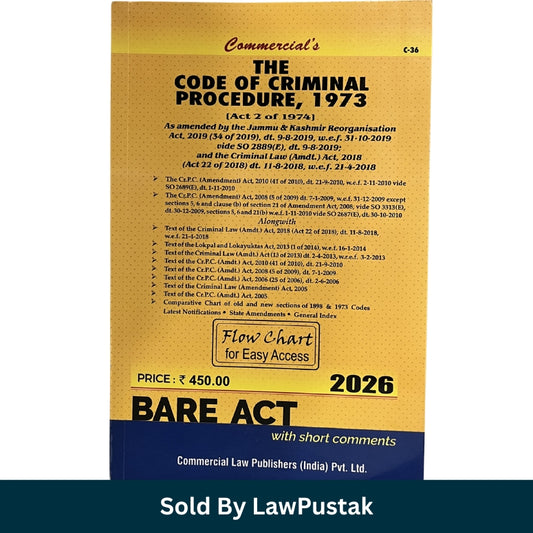 The Code of Criminal Procedure, 1973 - Bare Act - Edition 2026 | Commercial Law Publishers (India) Pvt. Ltd.