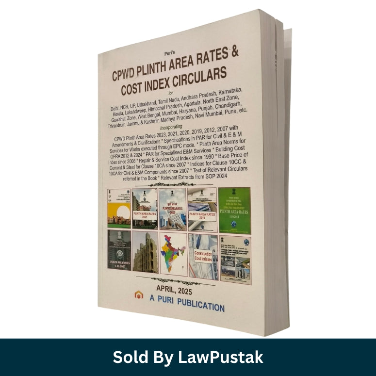 CPWD PLINTH Area Rates & Cost Index Circulars - Edition 2025 | A Puri Publications