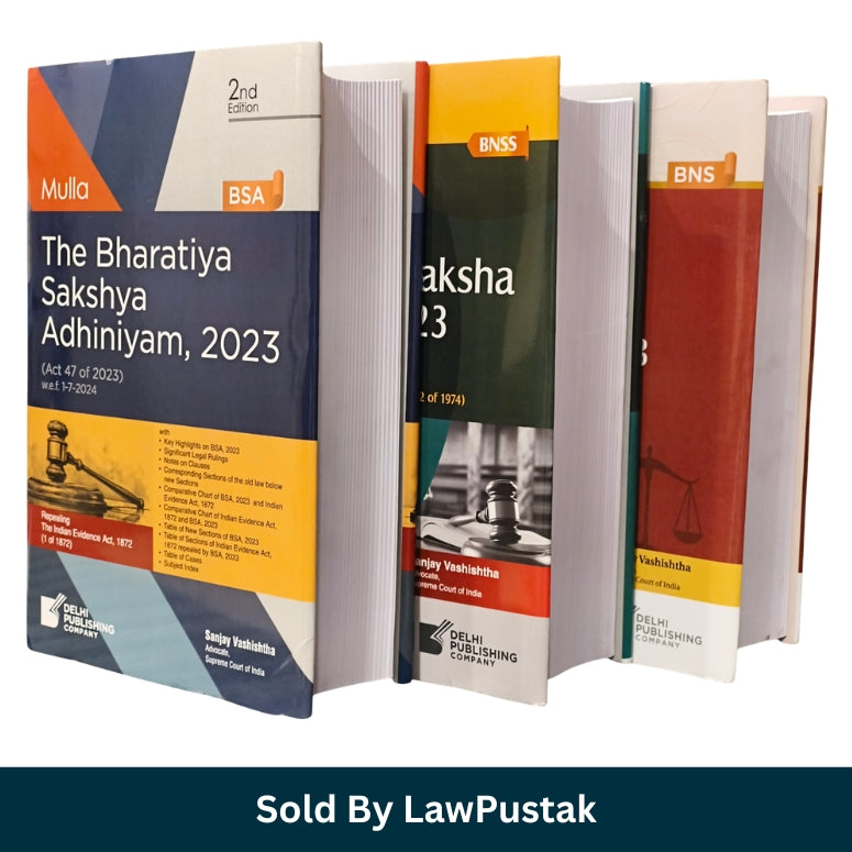 Combo Of 3 | The Bharatiya Sakshya Adhiniyam, 2023 | The Bharatiya Nagarik Suraksha Sanhita, 2023 | The Bharatiya Nyaya Sanhita, 2023  by Mulla | Delhi Publishing Company | 2nd Edition 2026