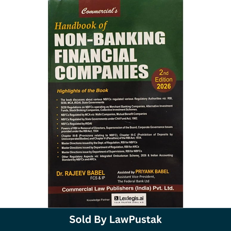 Handbook of Non-Banking Financial Companies by Dr. Rajeev Babel - 2nd Edition 2026 | Commercial Law Publishers (India) Pvt. Ltd.