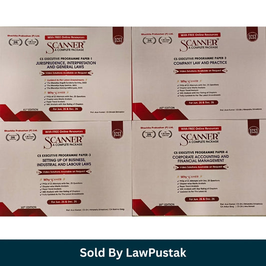 CS Executive Programme Group - 1 Combo (Papers 1,2,3 & 4) Set of 4 Books by Shuchita Prakashan - Applicable for June 2026 and December 2026 | Scanner