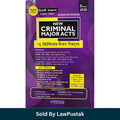 New Criminal Major Acts 2026 5th edition diglot BNS BNSS BSA book