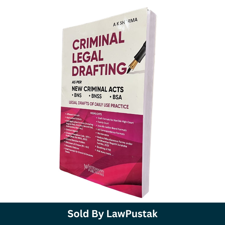 Legal drafting guide for criminal cases India book