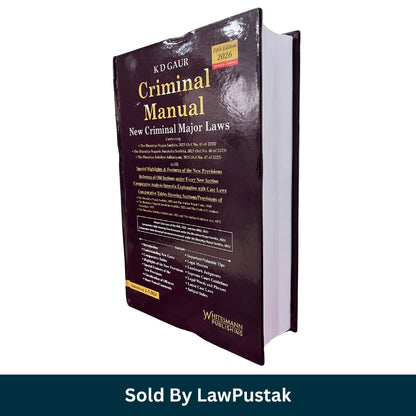 Criminal Manual K D Gaur 2026 edition book cover India