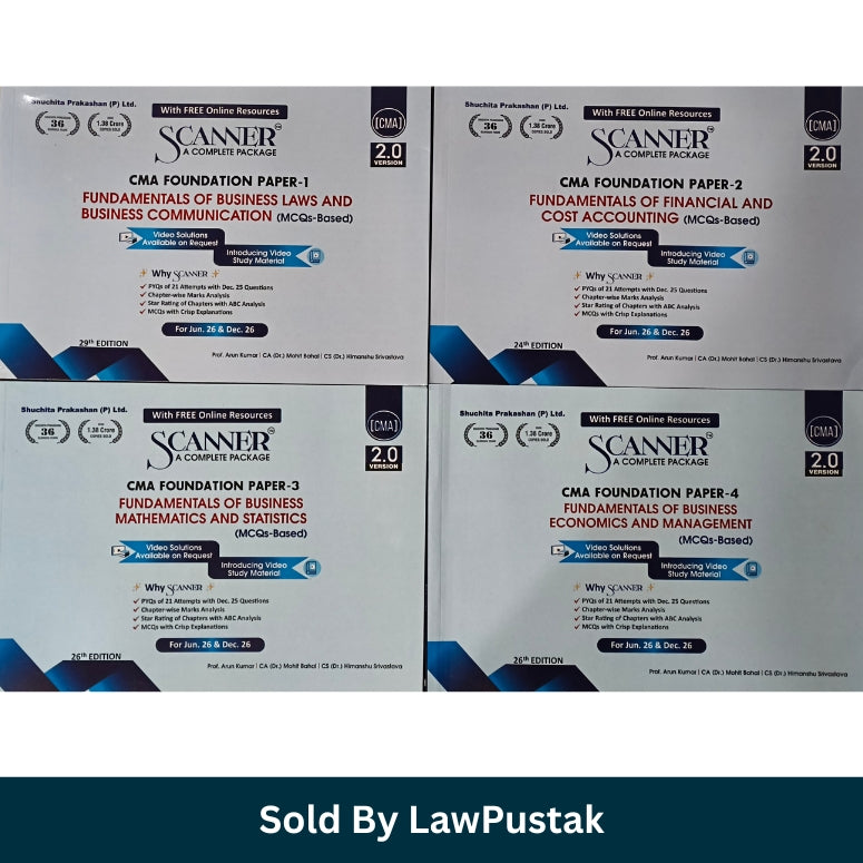 CMA Foundation study material MCQ based law accounting maths economics books
