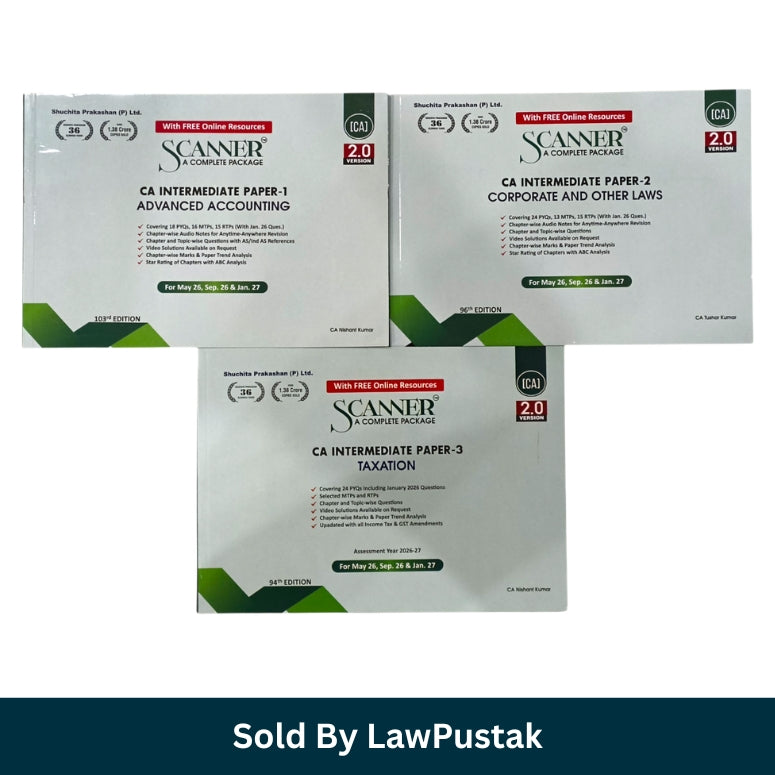 CA Intermediate study material accounting law taxation books