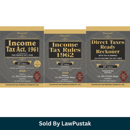 Income Tax Act 1961 Rules 1962 Ready Reckoner 2026 combo books India