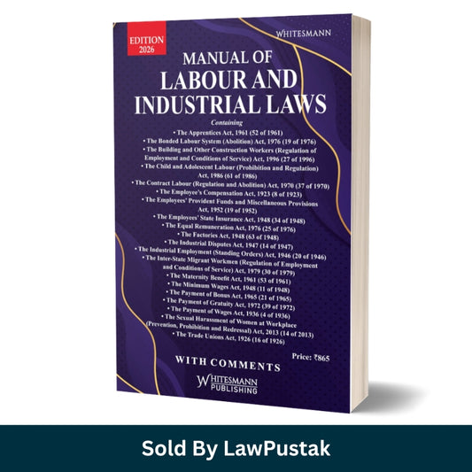 Labour and Industrial Laws Book 2026 India Manual with Comments Whitesmann Publishing cover