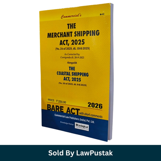 Merchant Shipping Act 2026 India Bare Act Coastal Shipping Act 2025 Commercial Law Publishers Book