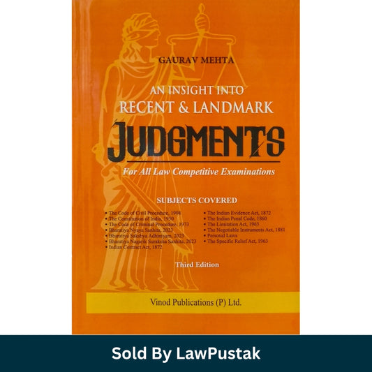 Recent and Landmark Judgments Book 2026 India Gaurav Mehta Vinod Publications Judiciary Exam Guide