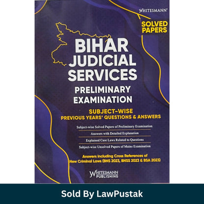 Bihar Judicial Services Solved Papers 2026 Preliminary Exam Book India Whitesmann Publishing