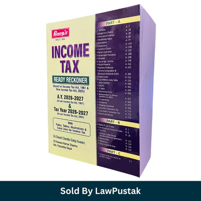 Income Tax Ready Reckoner 2026 India AY 2026-27 Garg book latest tax law guide