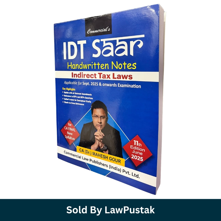 IDT Saar Handwritten Notes 2026 India CA Final Indirect Tax Book by Mahesh Gour