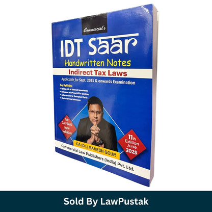 IDT Saar Handwritten Notes 2026 India CA Final Indirect Tax Book by Mahesh Gour