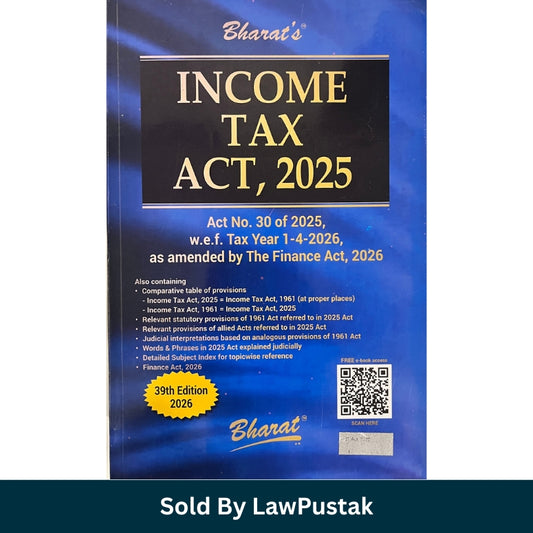 Income Tax Act 2026 India Book Comparative Annotated Guide Bharat Finance Act 2026 for CA CS Law Students