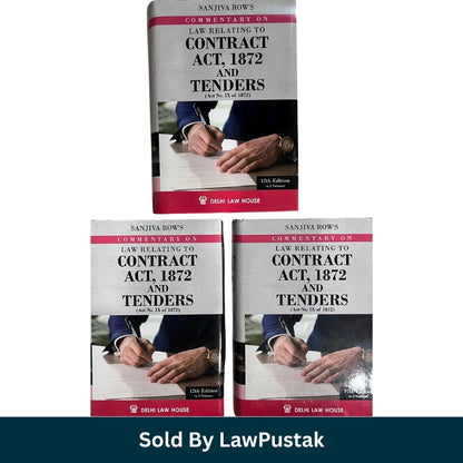 Contract Act 1872 Book 2026 India Sanjiva Row Commentary 3 Volume Set Delhi Law House Tenders Law Book
