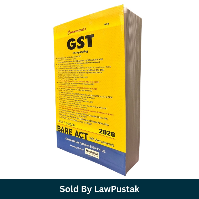 GST Bare Act Book 2026 India Commercial Law Publishers latest GST laws with rules and amendments
