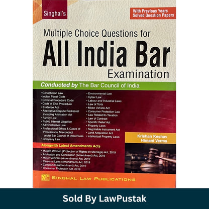 AIBE MCQ Book 2024-25 Singhal Law Publications Krishan Keshav Himani Verma India