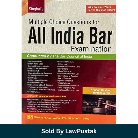 AIBE MCQ Book 2024-25 Singhal Law Publications Krishan Keshav Himani Verma India