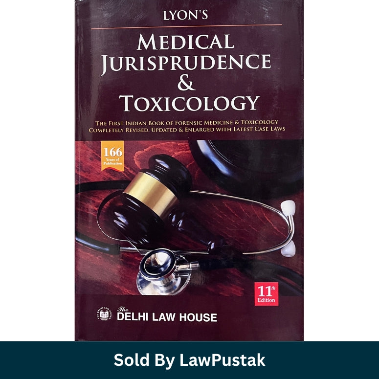 Medical Jurisprudence Book 2024 India Lyon Toxicology Forensic Law Delhi Law House 11th Edition