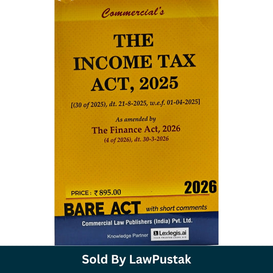 Income Tax Act 2025 Bare Act 2026 Pocket Size India Commercial Law Publishers