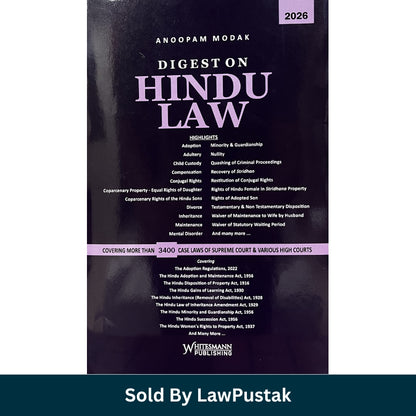 Digest on Hindu Law 2026 Anoopam Modak Case Law Book India