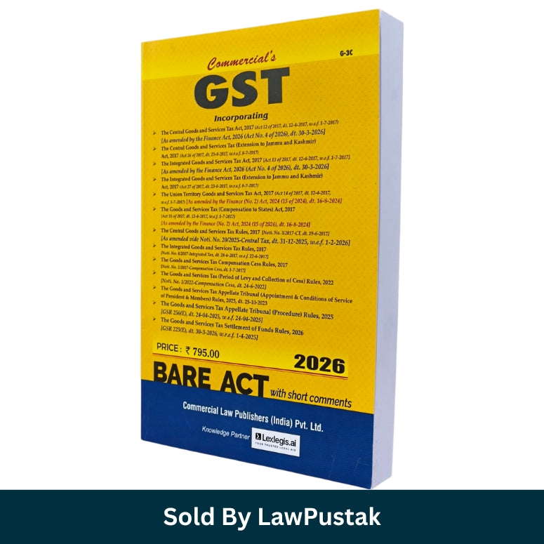 GST Bare Act 2026 India Commercial Law Publishers GST law book