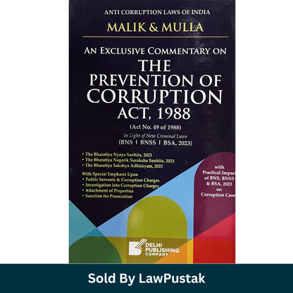 Prevention of Corruption Act Book India Malik Mulla