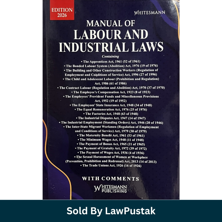 Labour and Industrial Laws Book 2026 India Manual with Comments Whitesmann Publishing cover