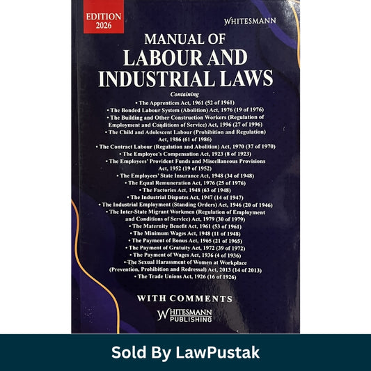 Labour and Industrial Laws Book 2026 India Manual with Comments Whitesmann Publishing cover