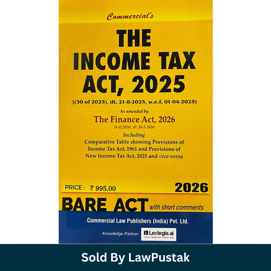 Income Tax Act 2025 Bare Act Book India 2026