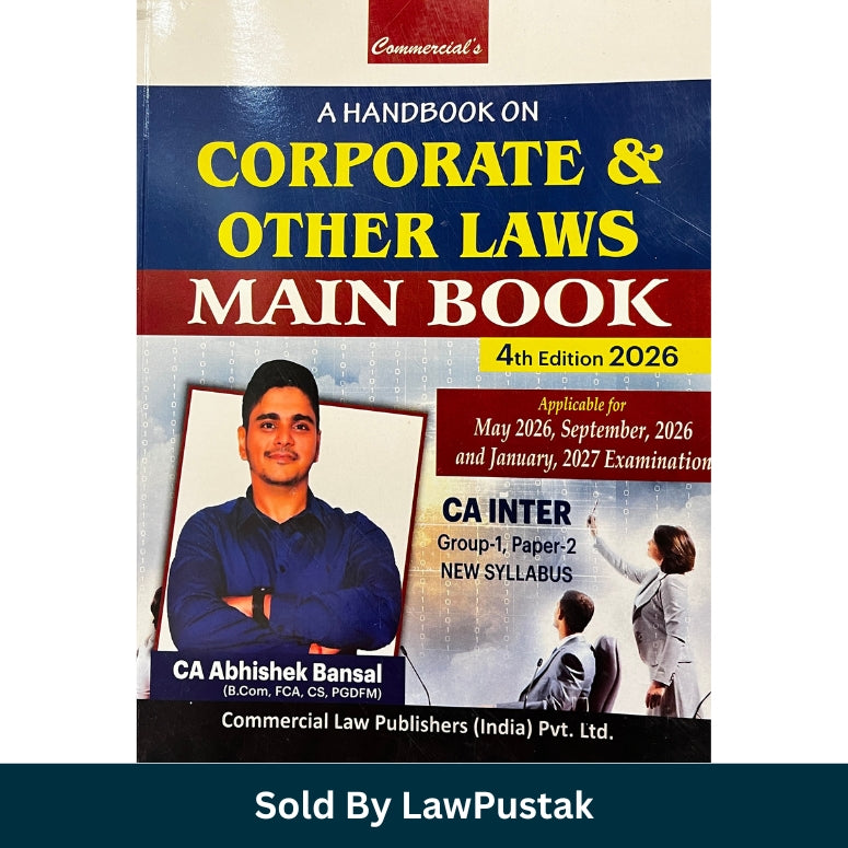 Corporate and Other Laws Main Book 4th Edition 2026 CA Inter
