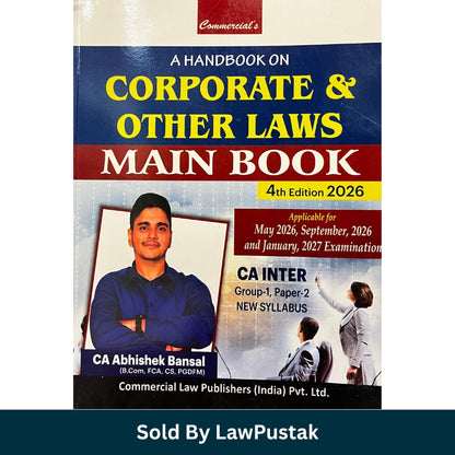 Corporate and Other Laws Main Book 4th Edition 2026 CA Inter