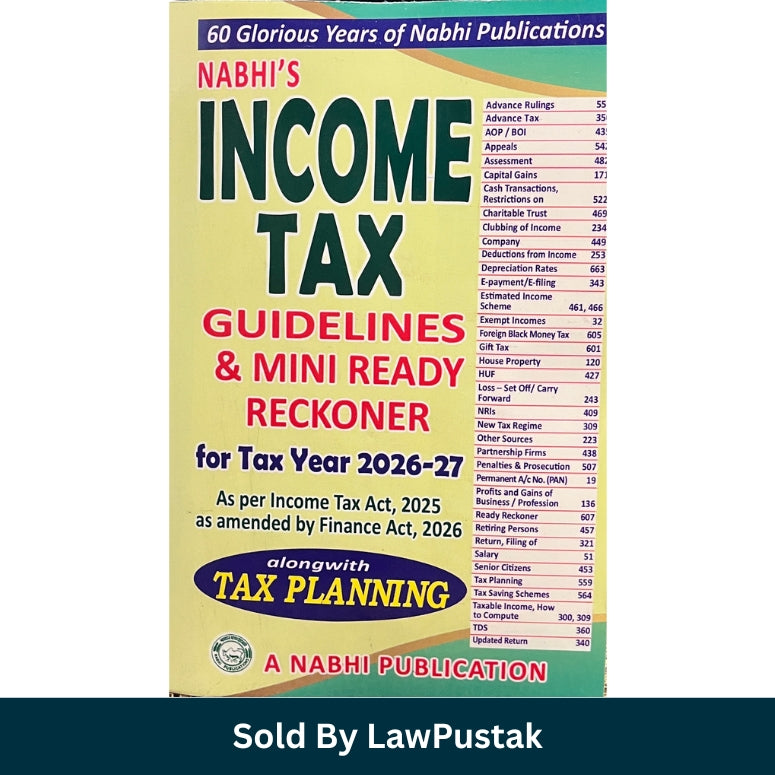 Nabhi Income Tax Guidelines and Mini Ready Reckoner 2026-27 with Tax Planning | Income Tax Act 2025 Finance Act 2026 India