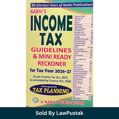 Nabhi Income Tax Guidelines and Mini Ready Reckoner 2026-27 with Tax Planning | Income Tax Act 2025 Finance Act 2026 India
