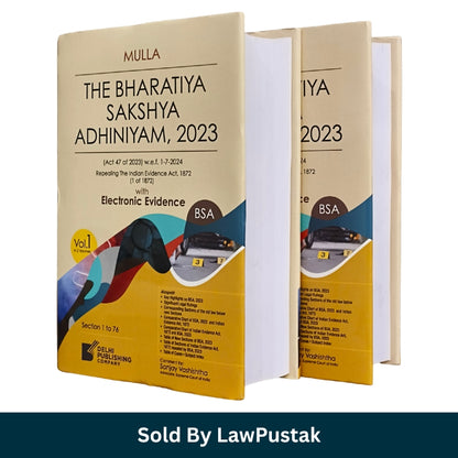 Mulla Bharatiya Sakshya Adhiniyam 2023 with Electronic Evidence Set of 2 Volumes by Sanjay Vashishtha Delhi Publishing Company