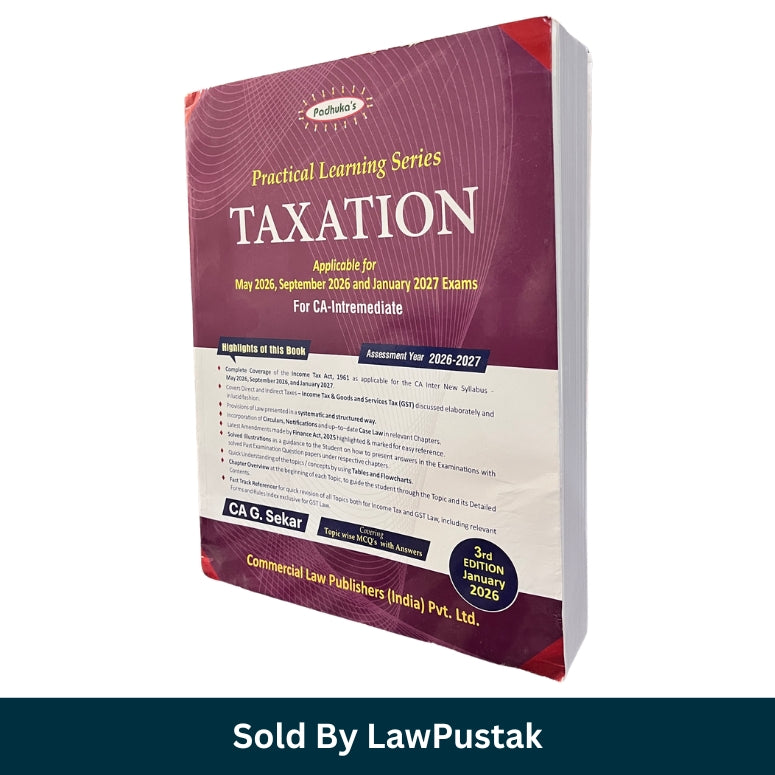CA Intermediate Taxation Practical Learning Series AY 2026-27 by CA G Sekar 3rd Edition January 2026 Income Tax GST Book India