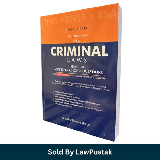 New Criminal Laws Through Multiple Choice Questions by Gaurav Mehta Edition 2025 BNS BNSS BSA Judiciary Exam MCQ Book India