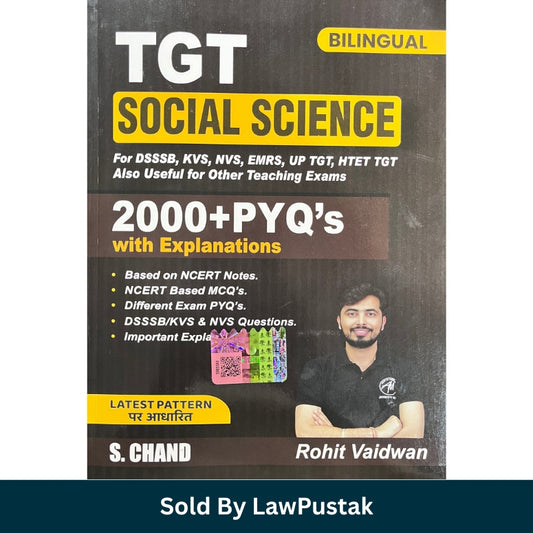 TGT Social Science 2000 Plus PYQs Bilingual Book by Rohit Vaidwan for DSSSB KVS NVS EMRS HTET TGT Teaching Exams India