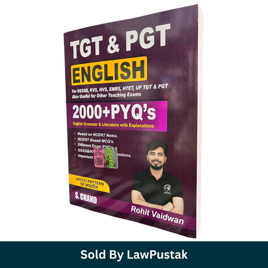 TGT and PGT English 2000 Plus PYQs Book by Rohit Vaidwan for DSSSB KVS NVS EMRS HTET UP TGT and PGT Teaching Exams India