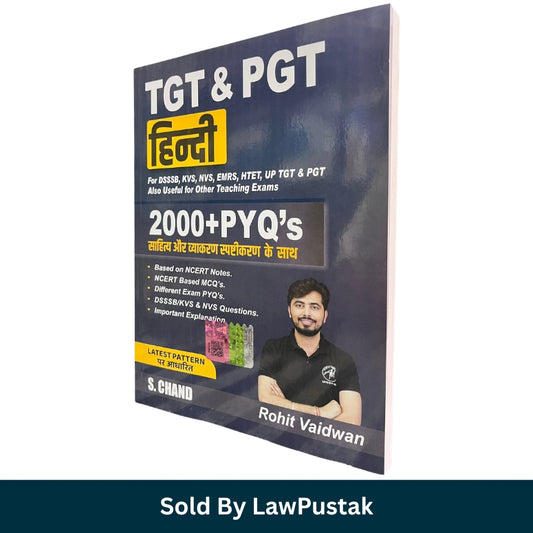 TGT and PGT Hindi 2000 Plus PYQs Book by Rohit Vaidwan for DSSSB KVS NVS EMRS HTET UP TGT and PGT Teaching Exams India