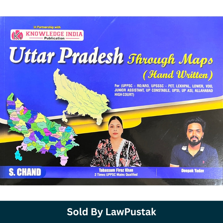Uttar Pradesh Through Maps Handwritten Book by Tabassum Firoz Khan and Deepak Yadav for UPPSC RO ARO PET Lekhpal UPSI UP Police and UP Government Exams India