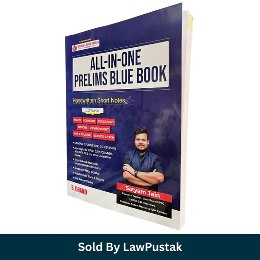 All-In-One Prelims Blue Book by Satyam Jain UPSC General Studies Revision Notes covering Polity Economy Geography History Environment Art and Culture Science and Technology India