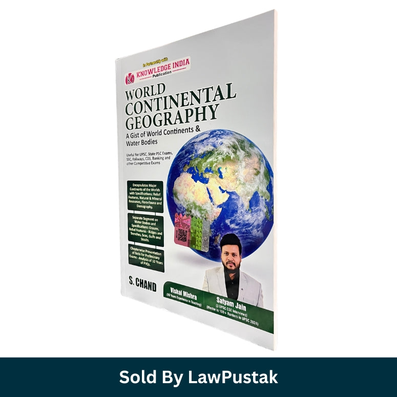 World Continental Geography A Gist of World Continents and Water Bodies by Vishal Mishra and Satyam Jain S Chand Geography Book India 2026
