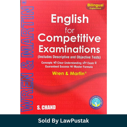 English for Competitive Examinations by Wren and Martin Bilingual English Hindi Book S Chand Latest Edition 2026 India
